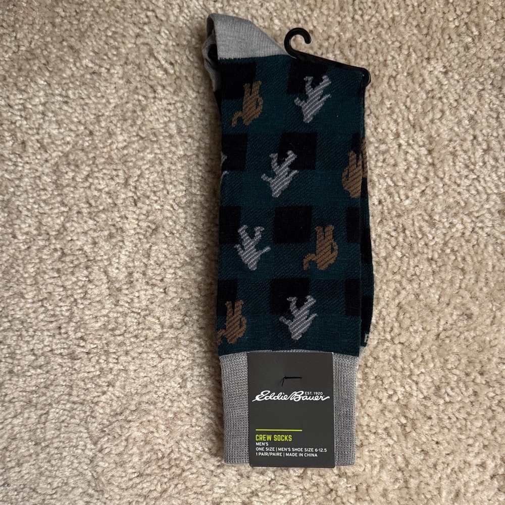 Eddie Bauer Black and Gray Crew Socks